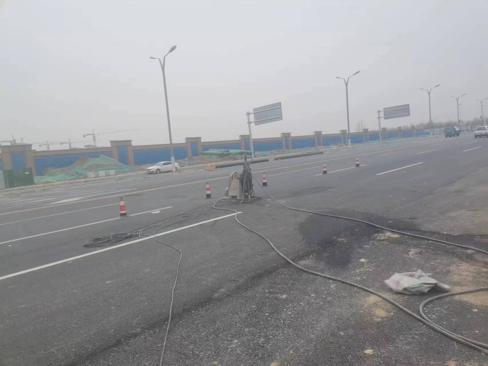 长征镇马路注浆